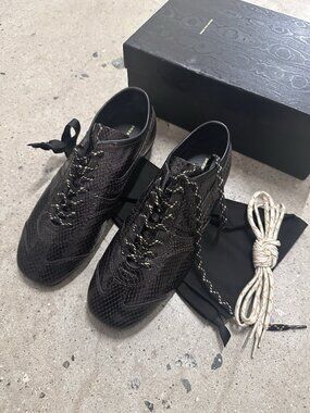 Dries Van Noten Snake Sneakers Dark Brown